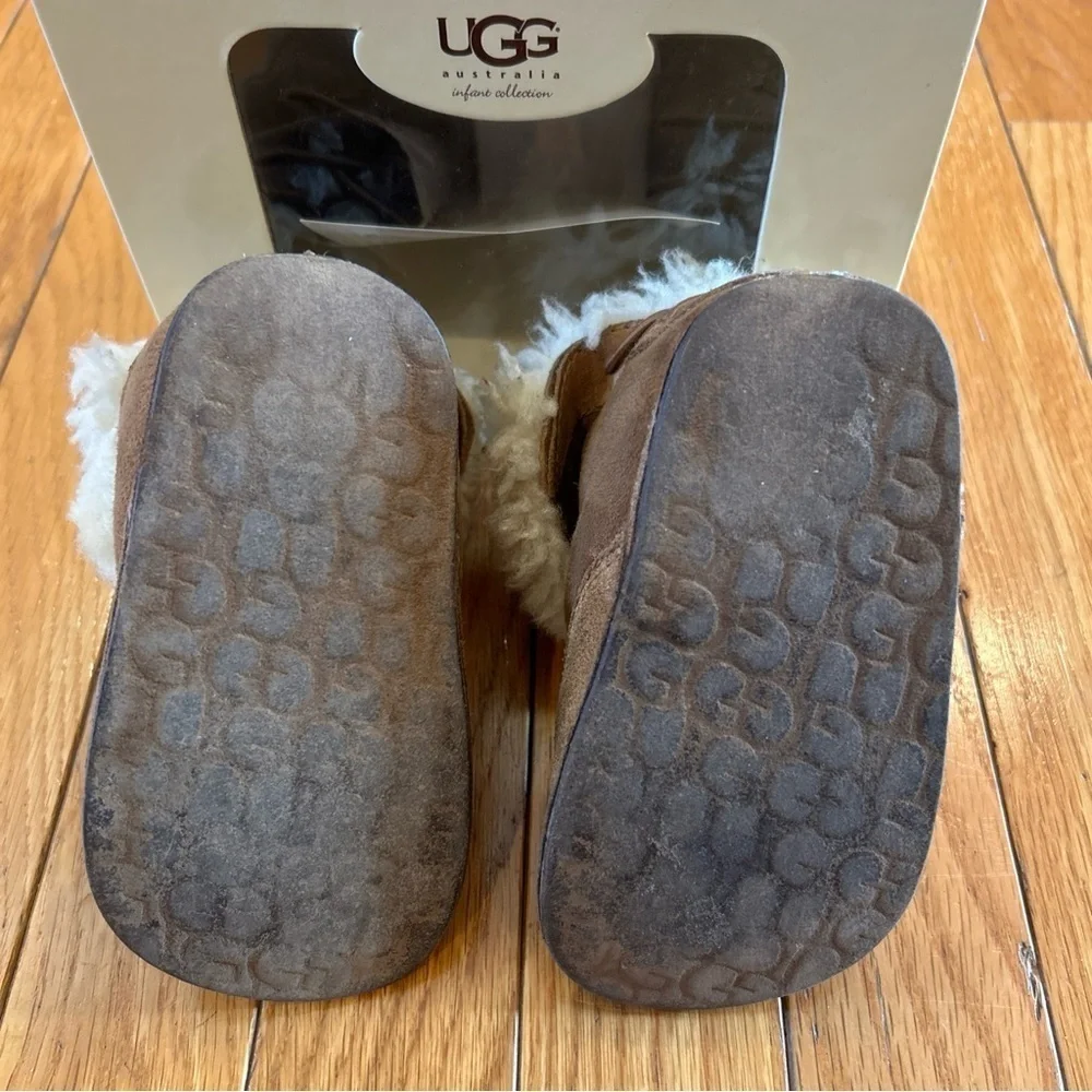 Ugg Boots 5206 Chestnut Brown Sheepskin Suede Warm Baby Boots Sz M 4/5 *RARE*